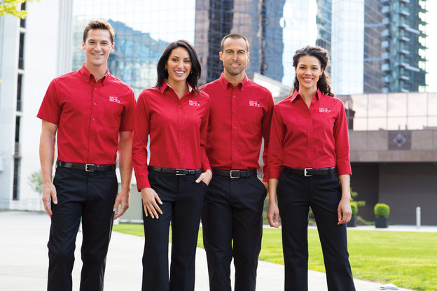 Port Authority Short Sleeve Easy Care Shirt with custom logo embroidery