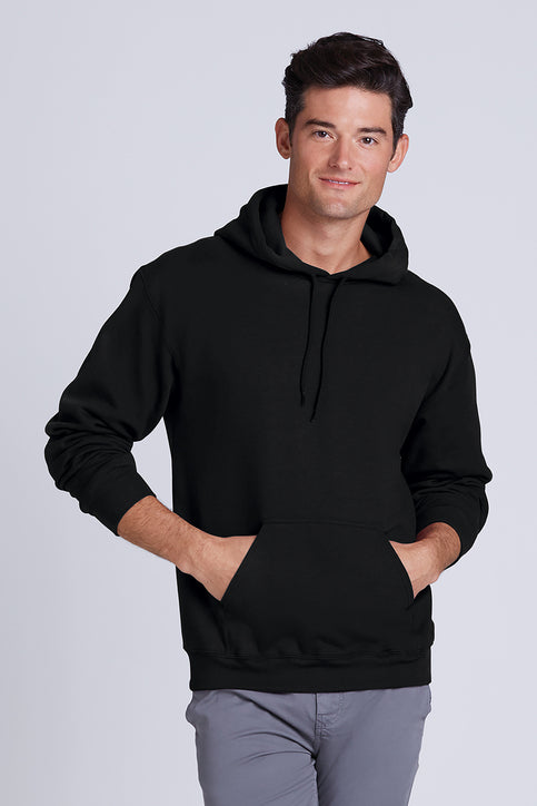 Gildan Heavy Blend Hooded Sweatshirt with custom logo embroidery