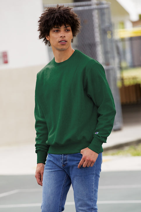 Champion Reverse Weave Crewneck Sweatshirt with custom logo embroidery