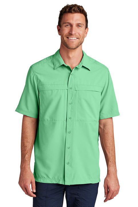 Port Authority Short Sleeve UV Daybreak Shirt with custom logo embroidery