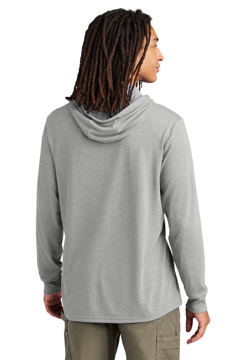 Allmade Unisex Tri-Blend Hoodie Tee with custom logo embroidery
