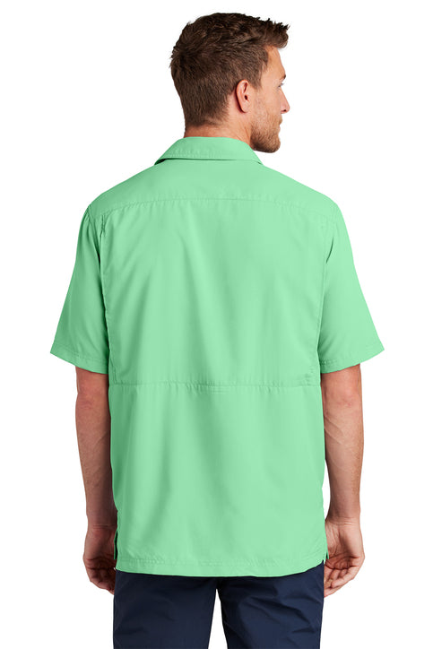 Port Authority Short Sleeve UV Daybreak Shirt with custom logo embroidery
