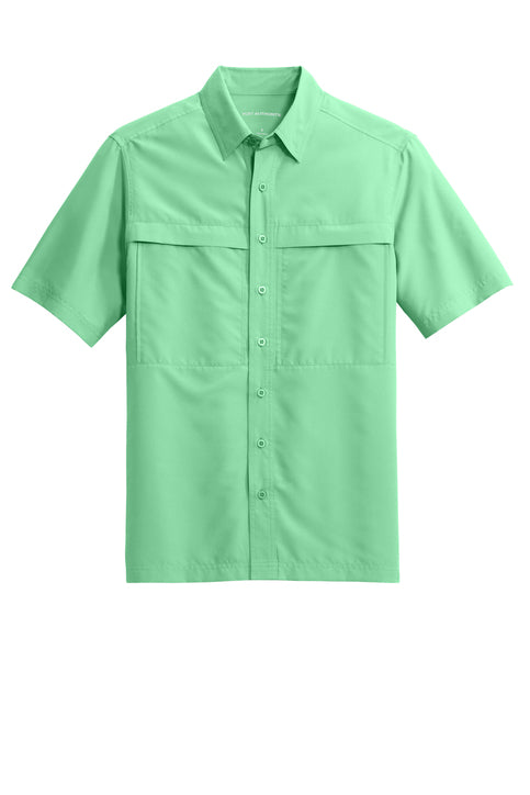 Port Authority Short Sleeve UV Daybreak Shirt with custom logo embroidery