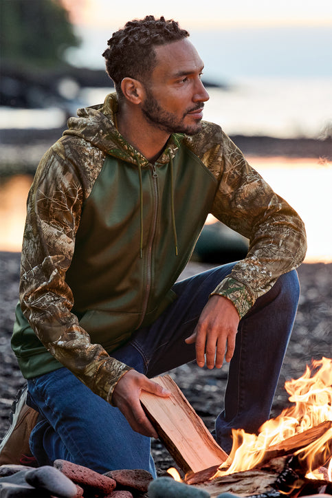 Russell Outdoors Realtree Performance Colorblock Full-Zip Hoodie