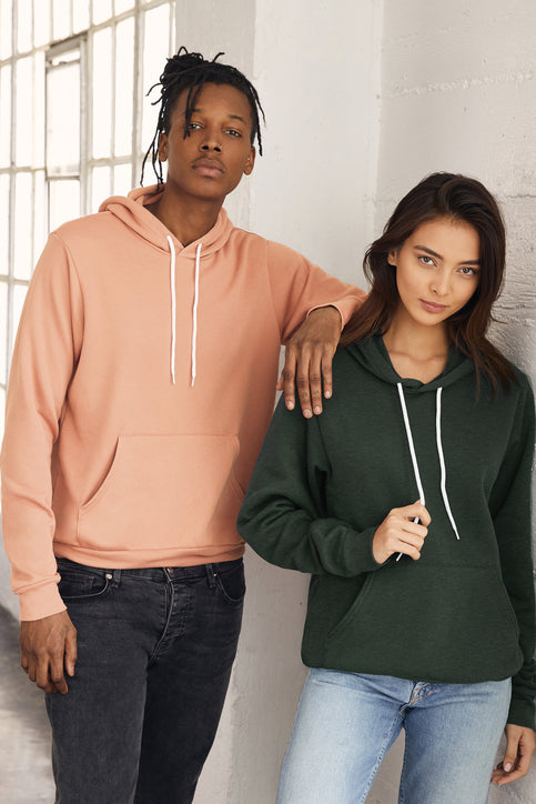 BELLA+CANVAS Unisex Sponge Fleece Pullover Hoodie with custom logo embroidery