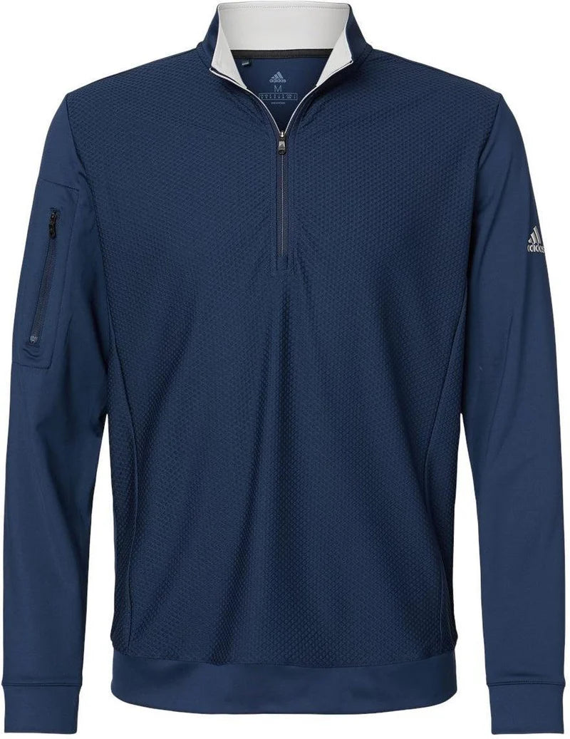 Adidas Textured Quarter-Zip Pullover