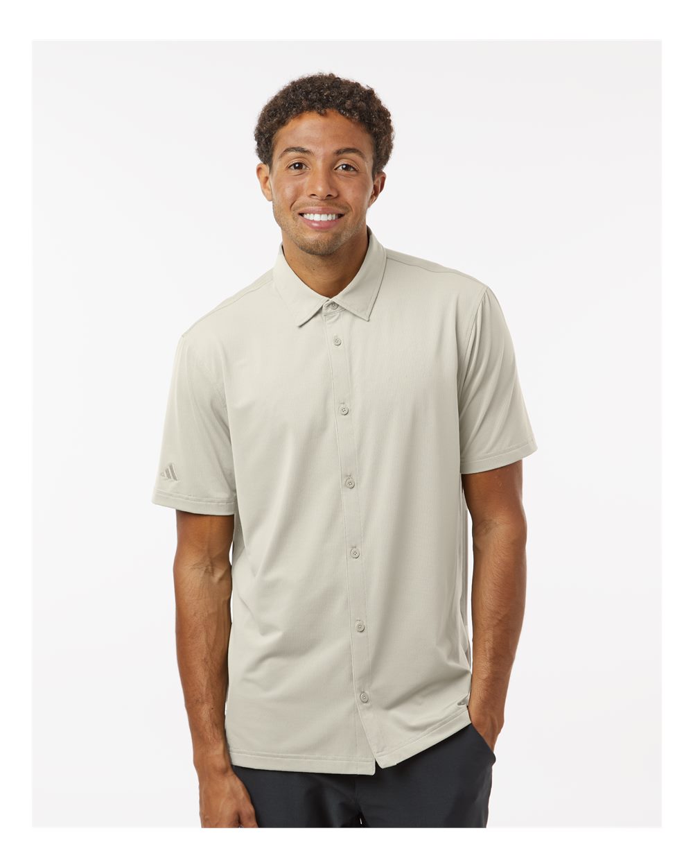 Adidas Full Button Down Short Sleeve Shirt