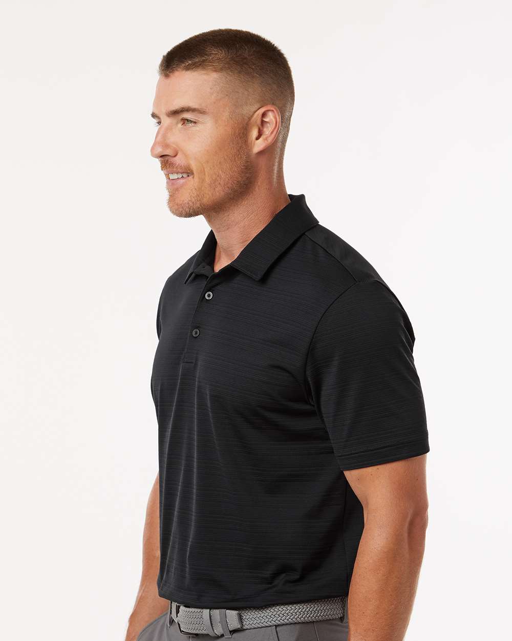 Adidas Textured Stripe Polo