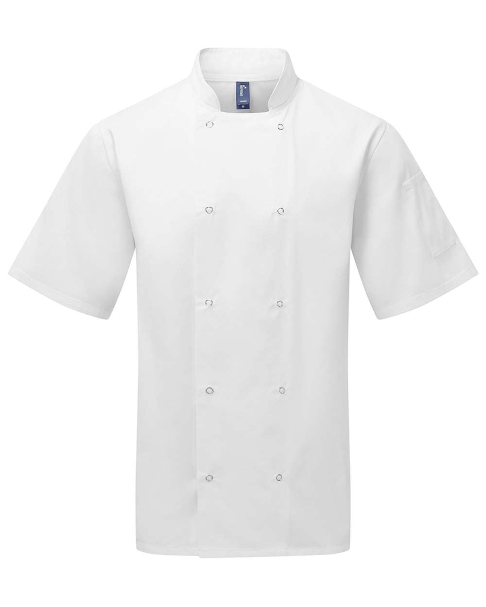 Unisex Ten Studded Front Short Sleeve Chef Coat