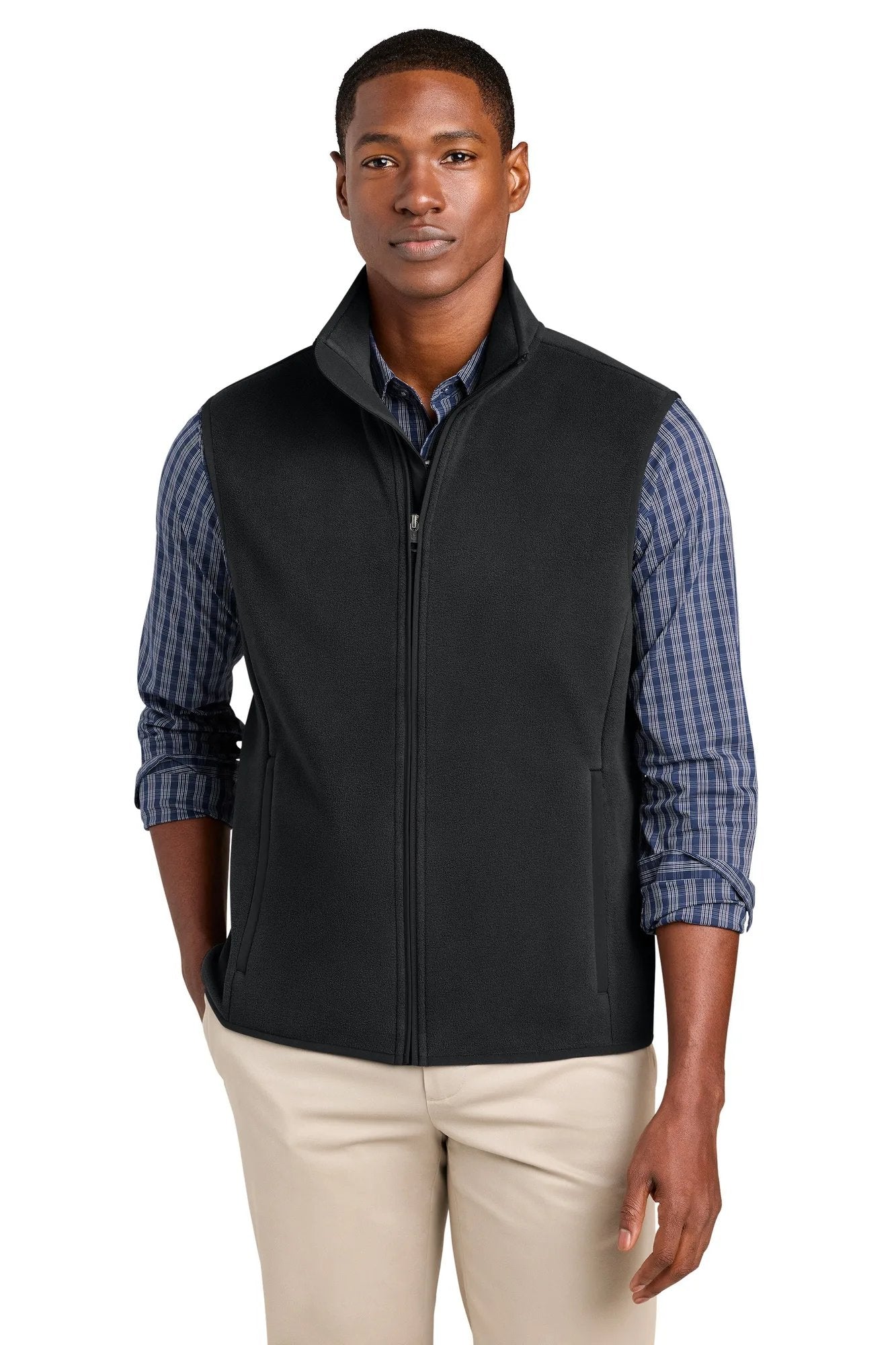 Brooks Brothers Fleece Vest with custom logo embroidery