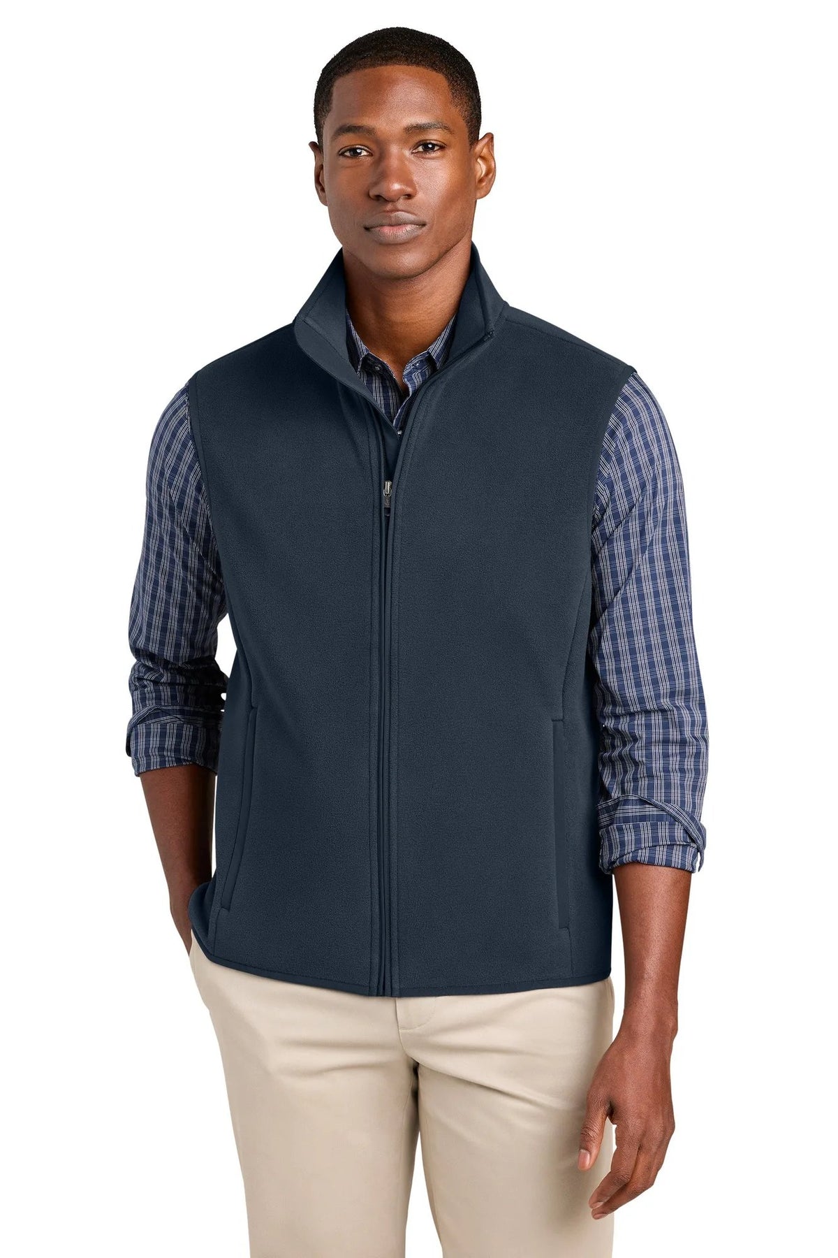 Brooks Brothers Fleece Vest with custom logo embroidery