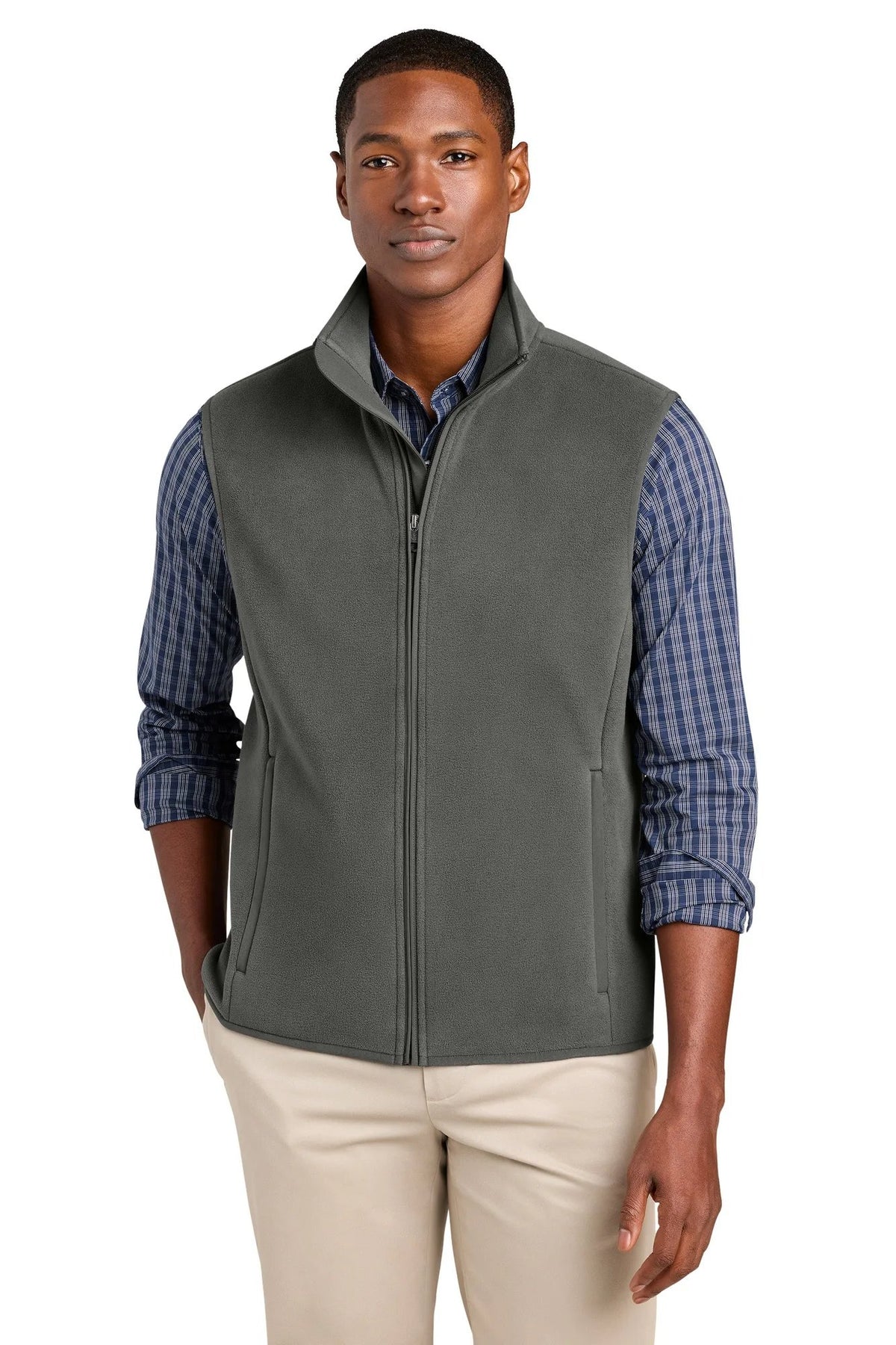 Brooks Brothers Fleece Vest with custom logo embroidery