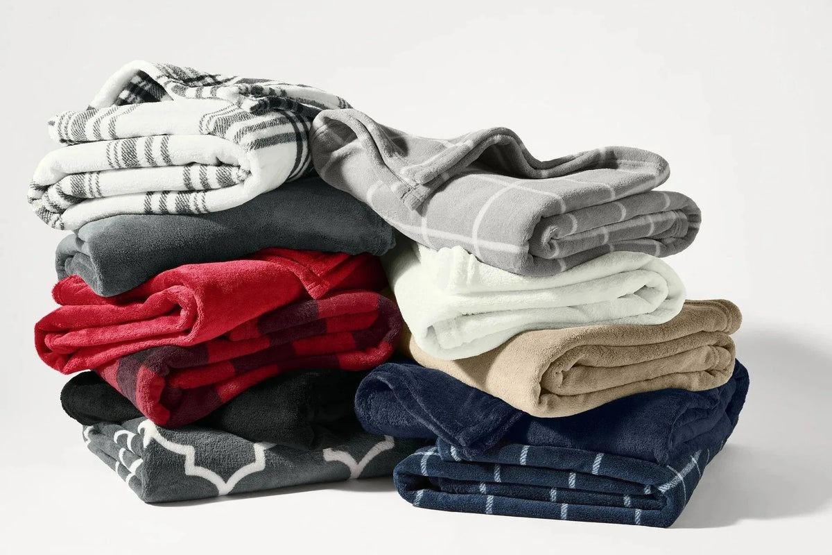 Port Authority Ultra Plush Blanket with custom logo embroidery