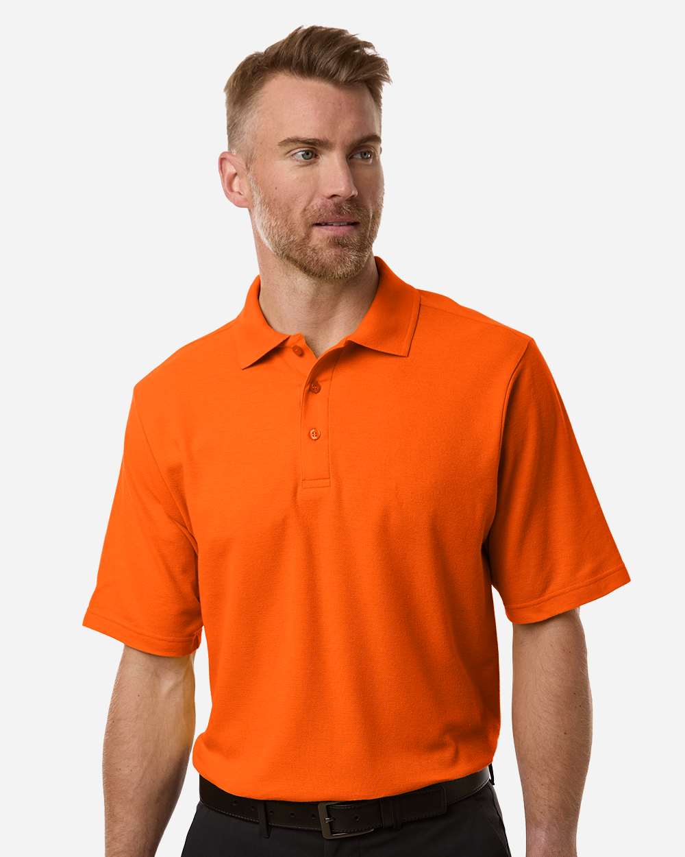 Core 365 Men's Resolve CVC Performance Pique Polo with custom logo embroidery