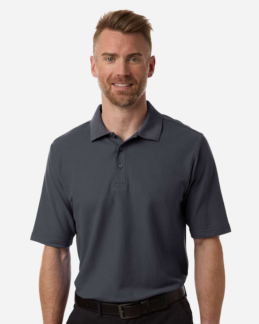 Core 365 Men's Tall Resolve CVC Performance Pique Polo with custom logo embroidery