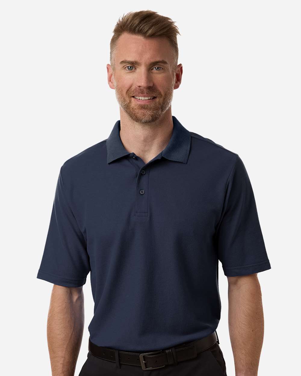 Core 365 Men's Tall Resolve CVC Performance Pique Polo with custom logo embroidery