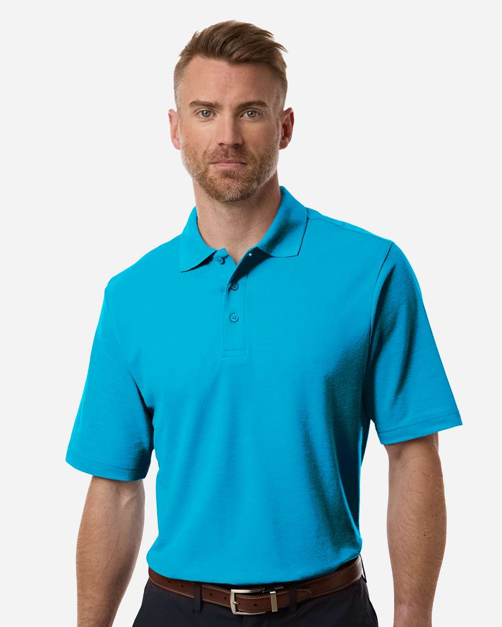 Core 365 Men's Resolve CVC Performance Pique Polo with custom logo embroidery