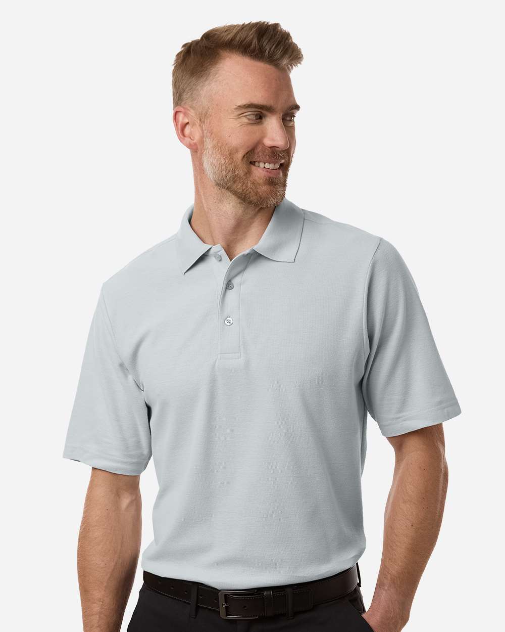 Core 365 Men's Resolve CVC Performance Pique Polo with custom logo embroidery