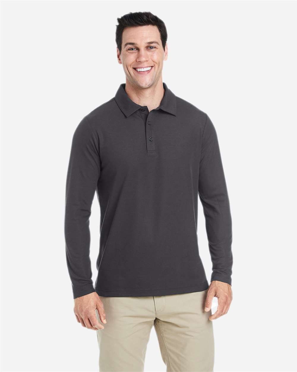 Core365 Fusion ChromaSoft Long Sleeve Pique Polo