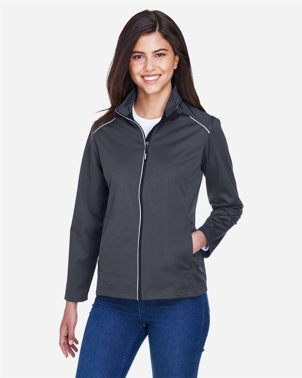 Core365 Women's Techno Lite Three-Layer Knit Tech-Shell