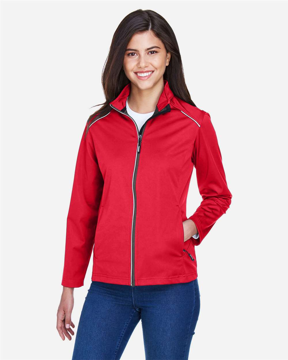 Core365 Women's Techno Lite Three-Layer Knit Tech-Shell