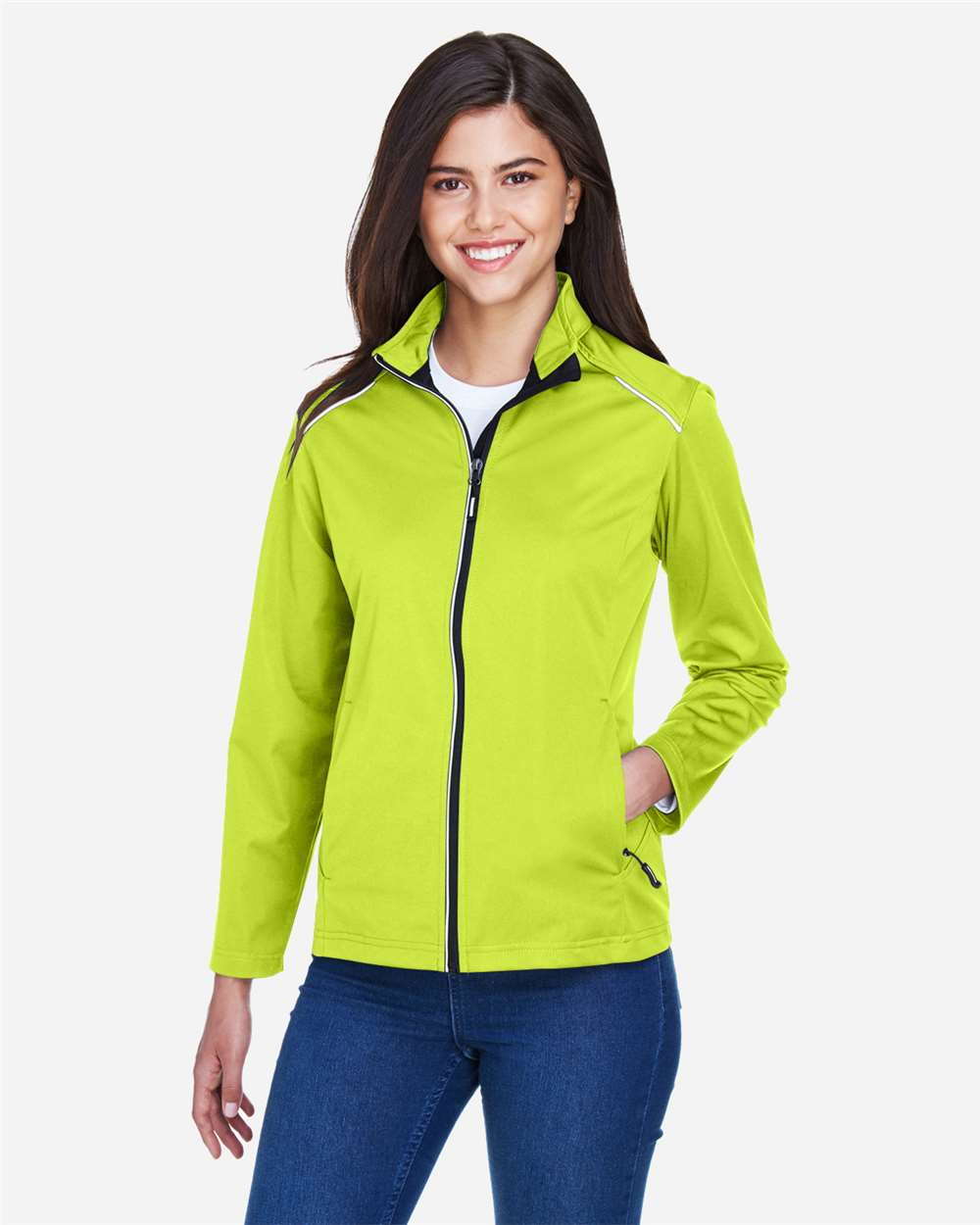 Core365 Women's Techno Lite Three-Layer Knit Tech-Shell