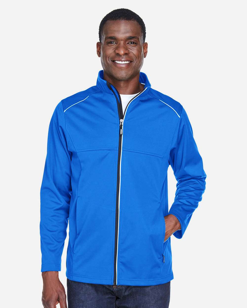 Core365 Men's Techno Lite Three-Layer Knit Tech-Shell