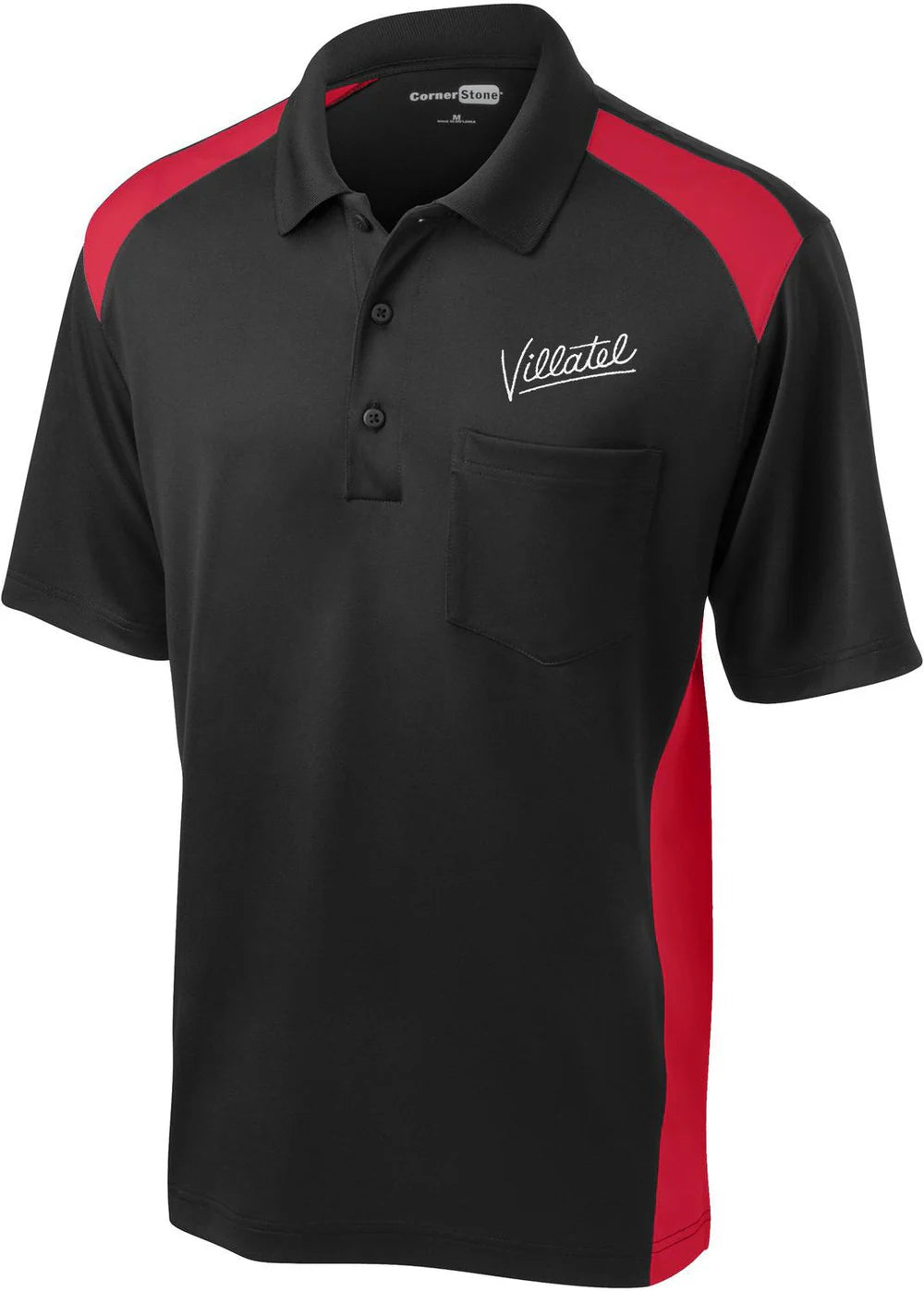 CornerStone Select Snag-Proof Two Way Colorblock Pocket Polo