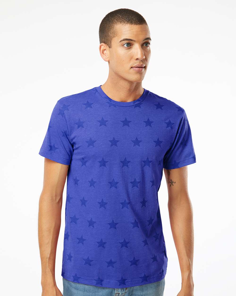 Code Five Star Print Tee