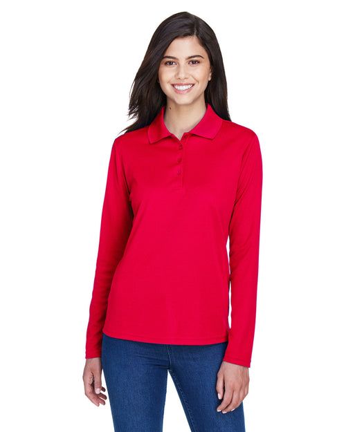 Core 365 Ladies Pinnacle Performance Long-Sleeve Pique Polo