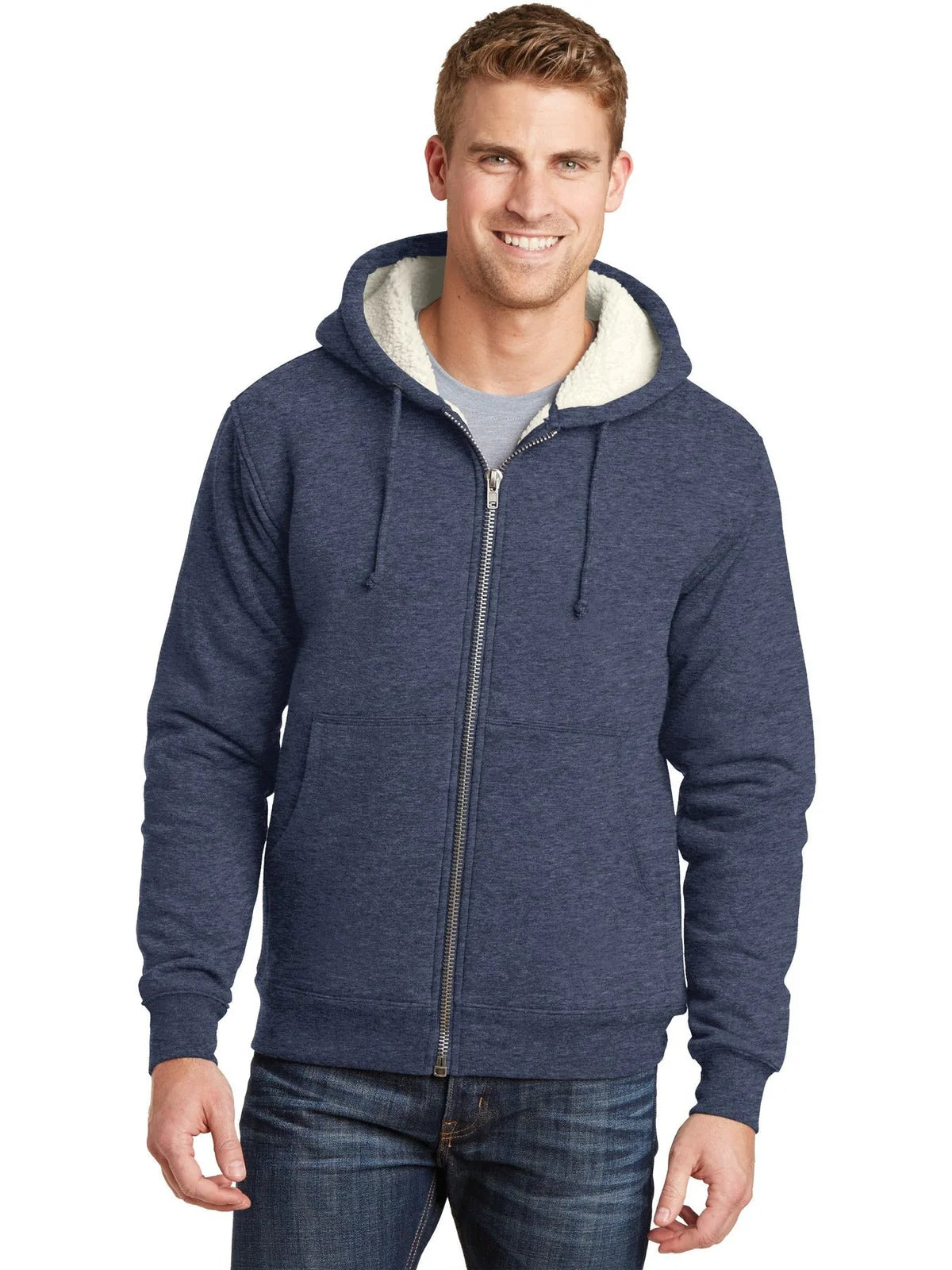 CornerStone Heavyweight Sherpa-Lined Hooded Fleece Jacket