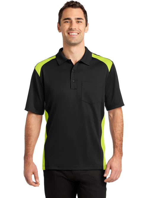 CornerStone Select Snag-Proof Two Way Colorblock Pocket Polo