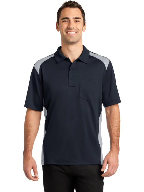 CornerStone Select Snag-Proof Two Way Colorblock Pocket Polo