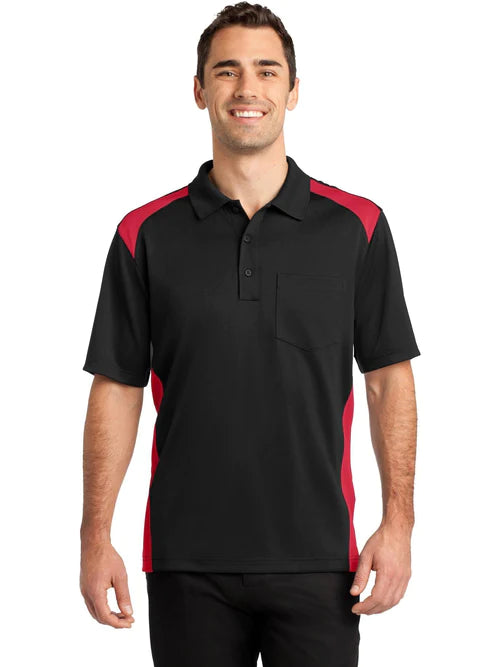 CornerStone Select Snag-Proof Two Way Colorblock Pocket Polo