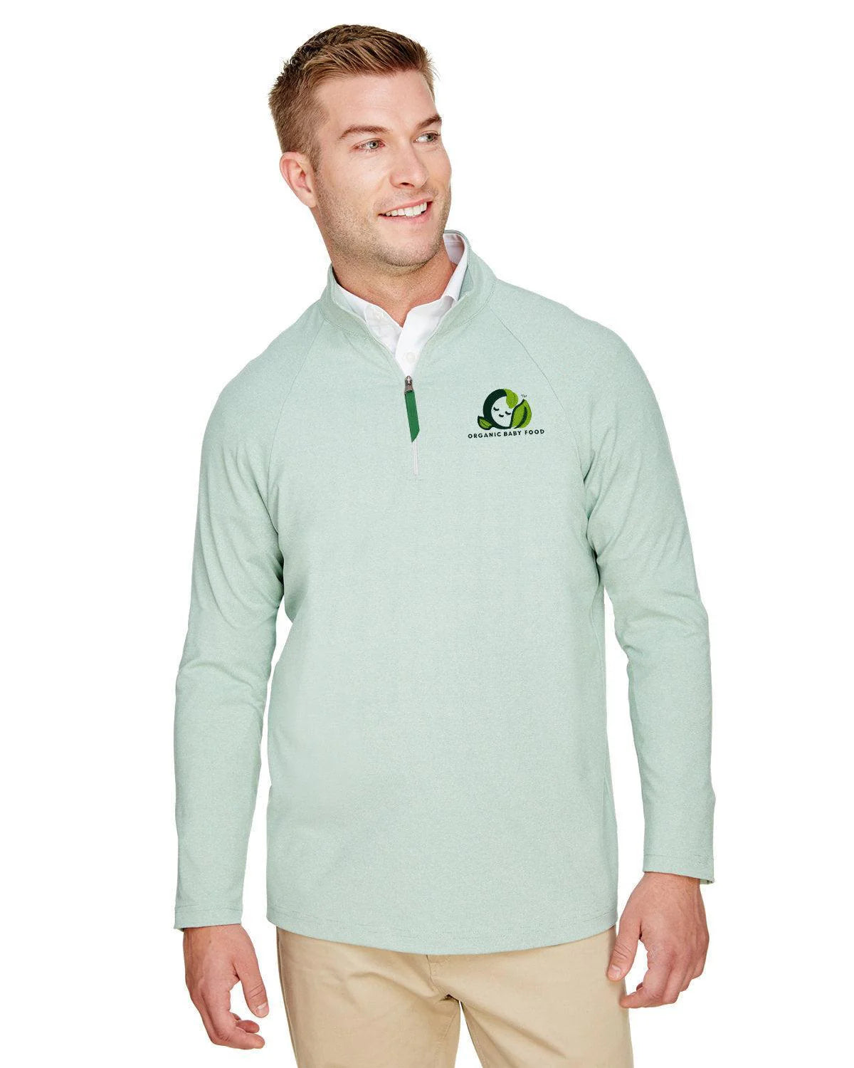 Devon & Jones CrownLux Performance Clubhouse Micro-Stripe Quarter-Zip