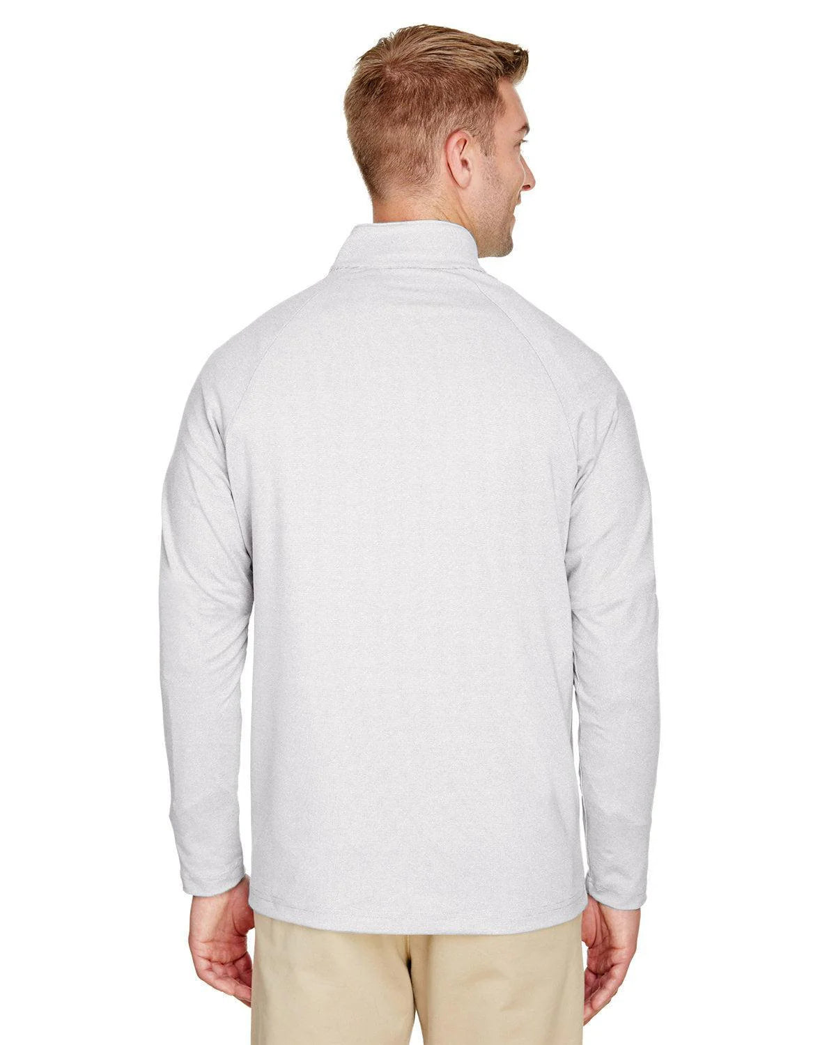 Devon & Jones CrownLux Performance Clubhouse Micro-Stripe Quarter-Zip