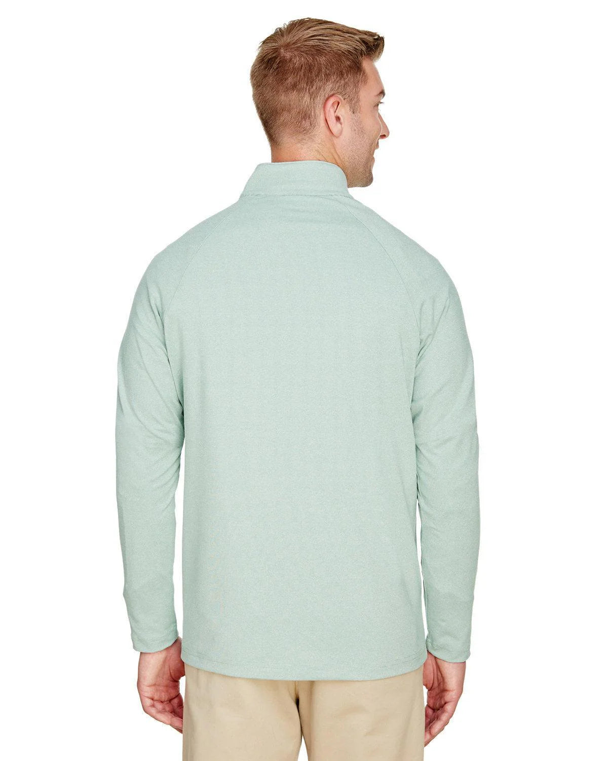 Devon & Jones CrownLux Performance Clubhouse Micro-Stripe Quarter-Zip