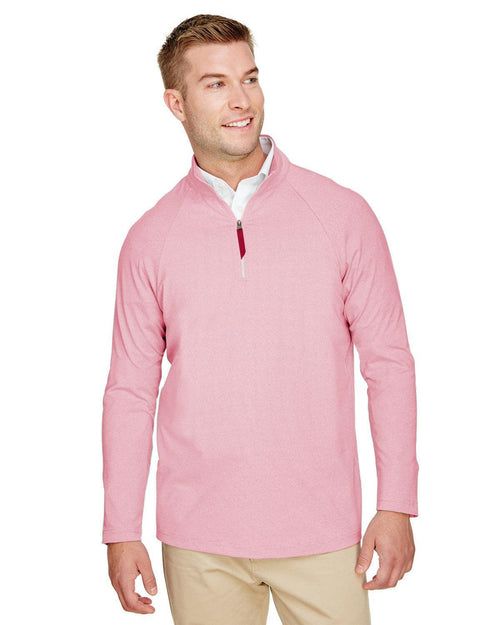 Devon & Jones CrownLux Performance Clubhouse Micro-Stripe Quarter-Zip
