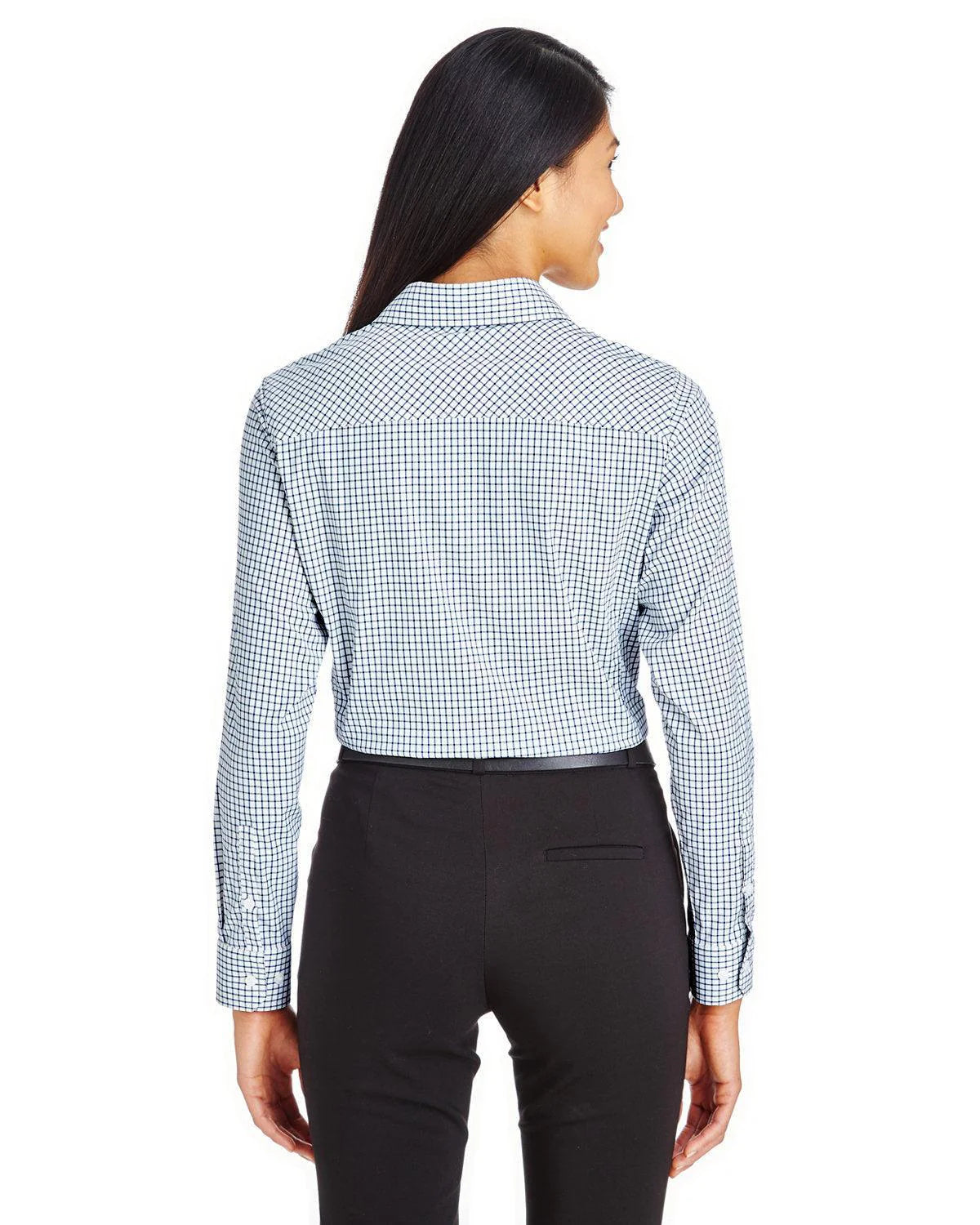 Devon & Jones CrownLux Performance Ladies Micro Windowpane Shirt