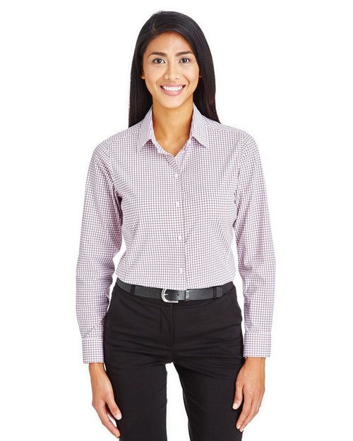 Devon & Jones CrownLux Performance Ladies Micro Windowpane Shirt