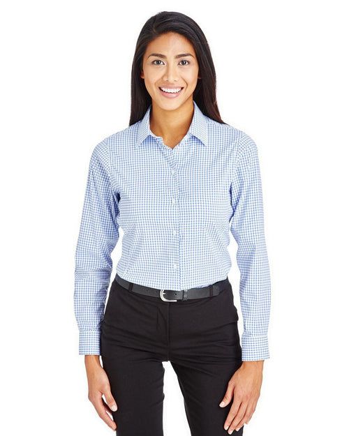 Devon & Jones CrownLux Performance Ladies Micro Windowpane Shirt