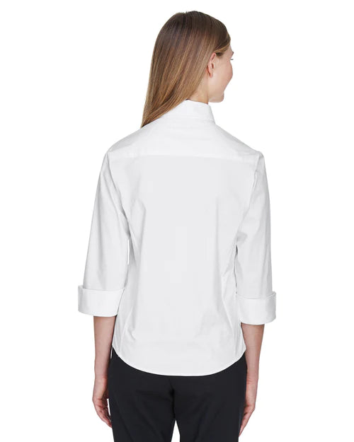 Devon & Jones Ladies Perfect Fit 3/4-Sleeve Stretch Poplin Blouse