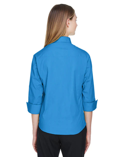 Devon & Jones Ladies Perfect Fit 3/4-Sleeve Stretch Poplin Blouse