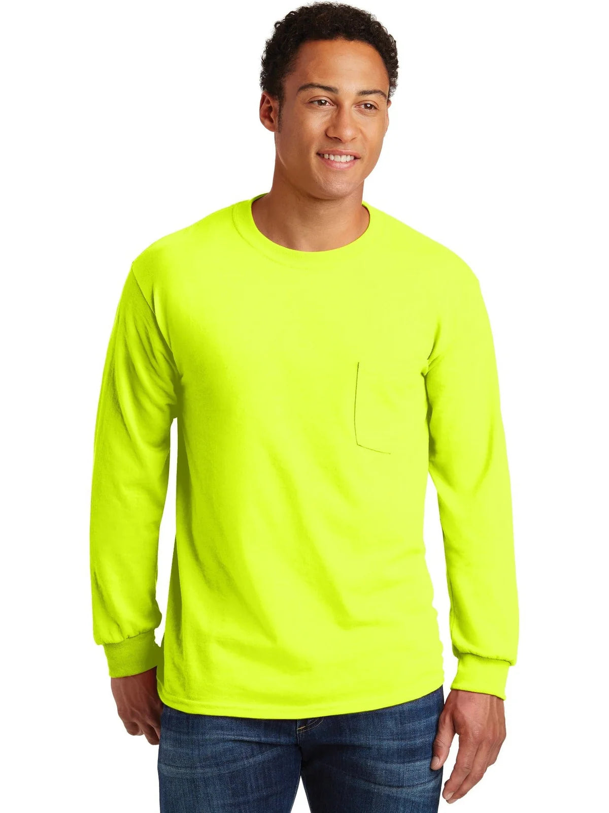Gildan Ultra Cotton 100% US Cotton Long Sleeve T-Shirt with Pocket