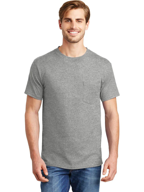 Hanes Beefy-T 100% Cotton T-Shirt with Pocket