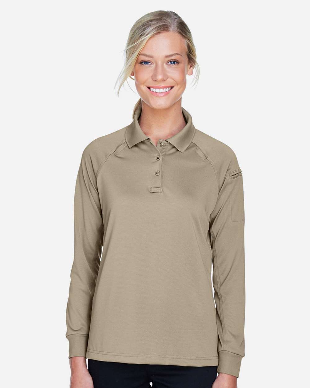 Harriton Women's Advantage Long Sleeve Tactical Polo