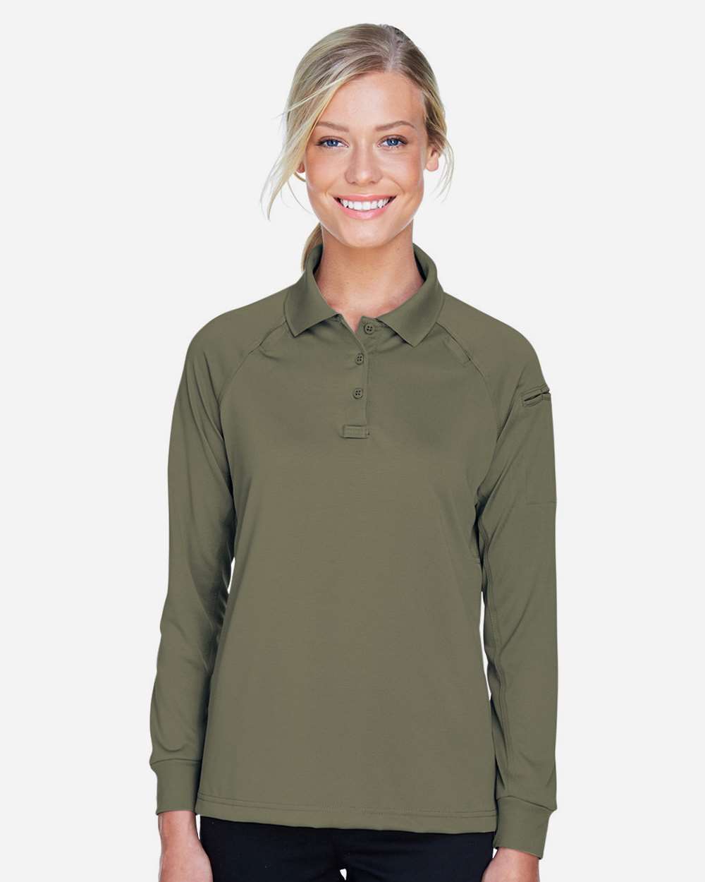 Harriton Women's Advantage Long Sleeve Tactical Polo