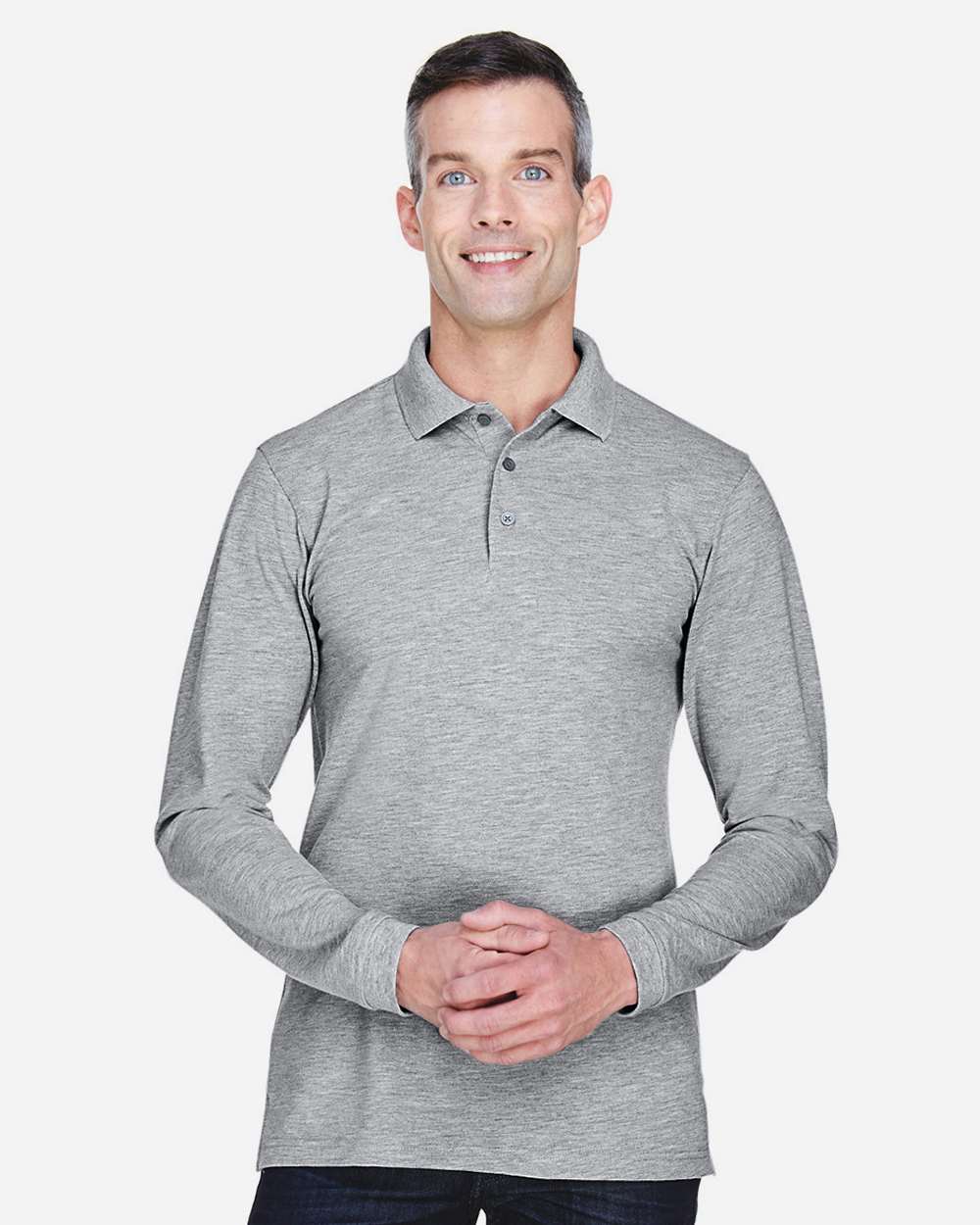 Harriton Easy Blend Long Sleeve Polo