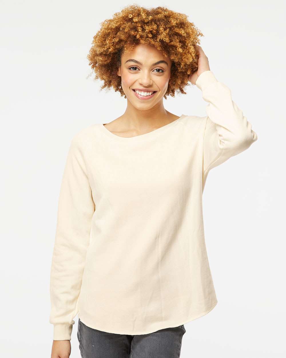 Independent Trading Co. Women's California Wave Wash Crewneck Sweatshirt