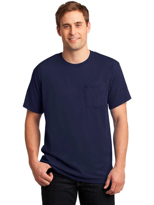 Jerzees Dri-Power 50/50 Cotton/Poly Pocket T-Shirt